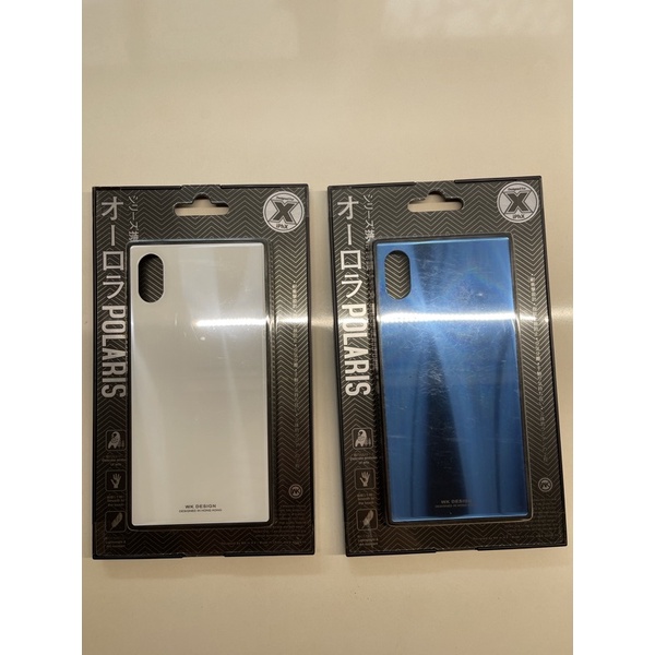 全新(現貨) WK iphone X/XS 玻璃手機殼鐳射極光方形直角款