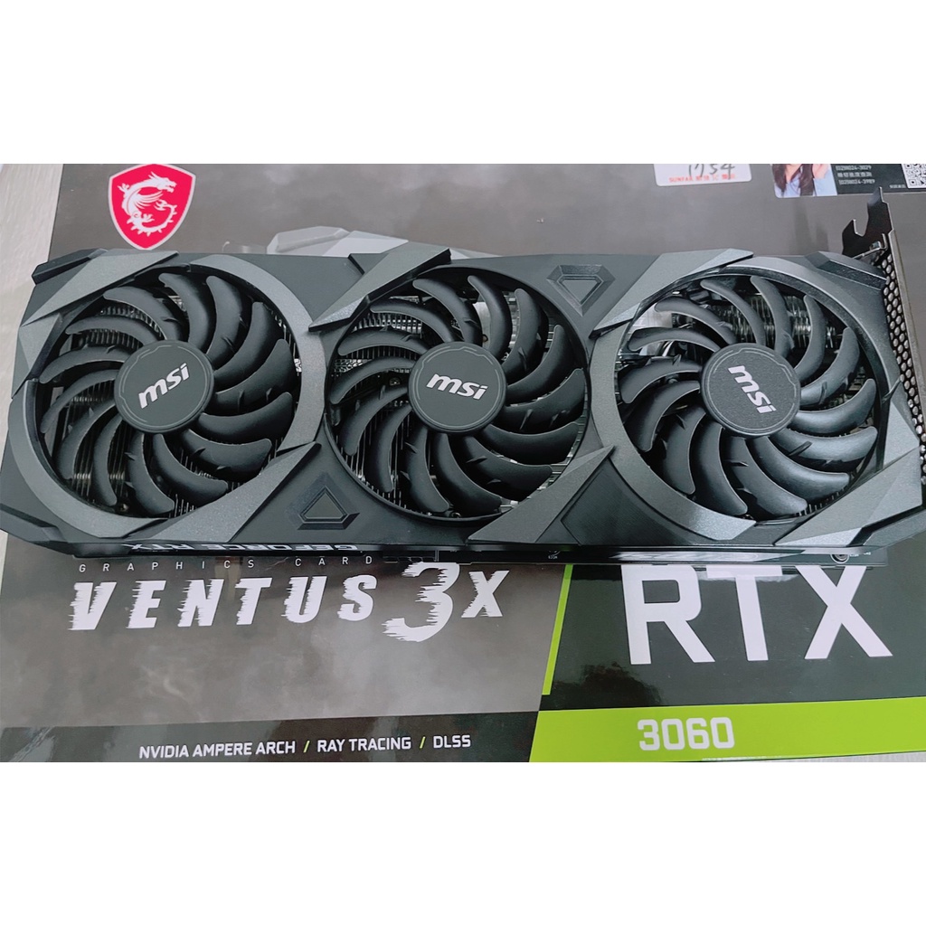 (二手)微星 GeForce RTX 3060 VENTUS 3X 12G OC 顯示卡(LHR)