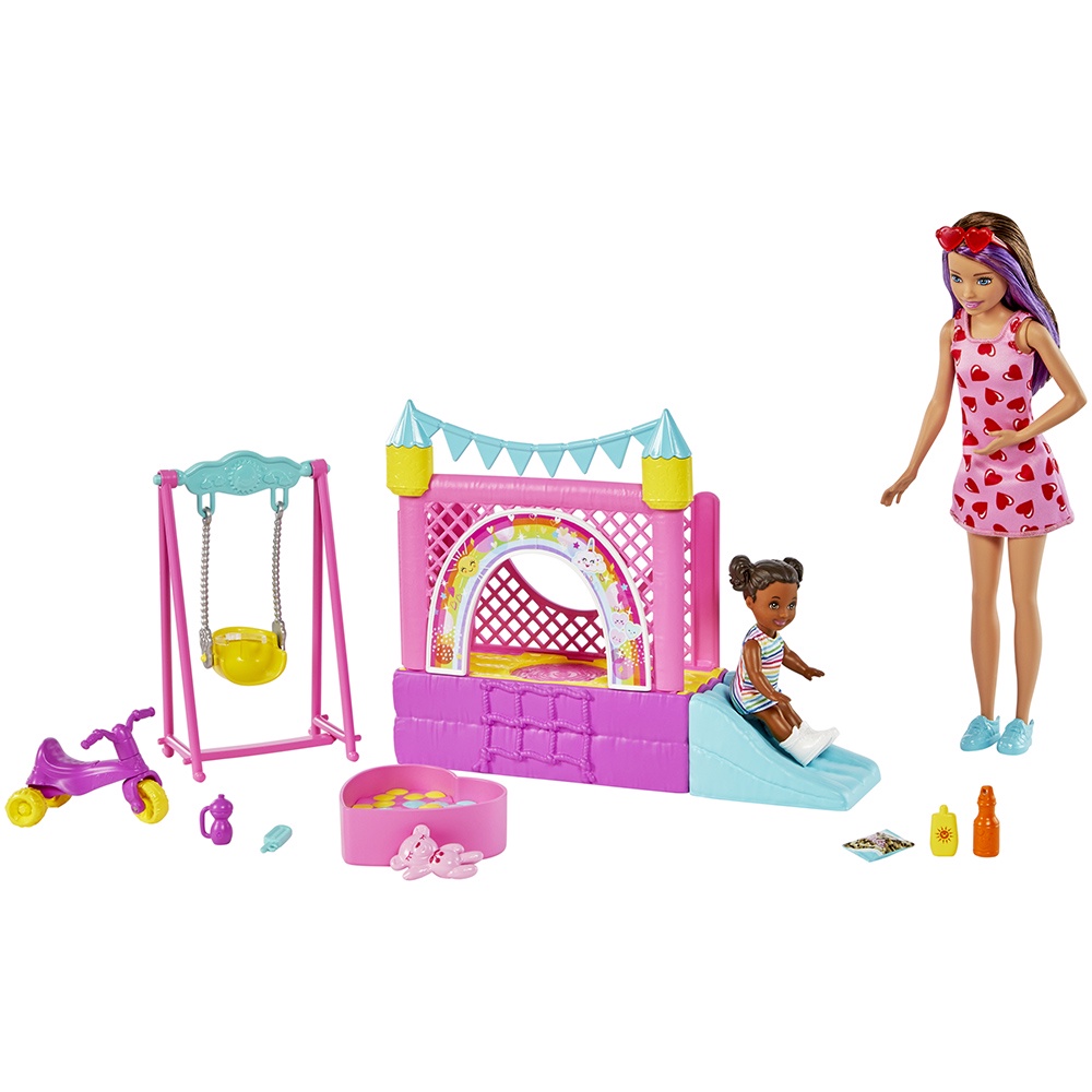 Mattel 芭比Skipper保姆組合 Barbie 娃娃 正版 振光玩具