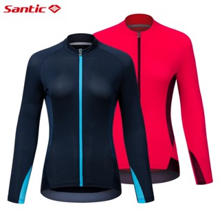 Santic 女式騎行服透氣防曬運動自行車長袖襯衫上衣