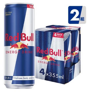 Red Bull 紅牛能量飲料 355ml (4罐/組)x2組 (原味) 共8入 官方直營店