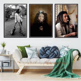 Bob Marley Singer Star Rip 帆布繪畫海報和為客廳印刷牆壁圖片 Cuadro Decorativ
