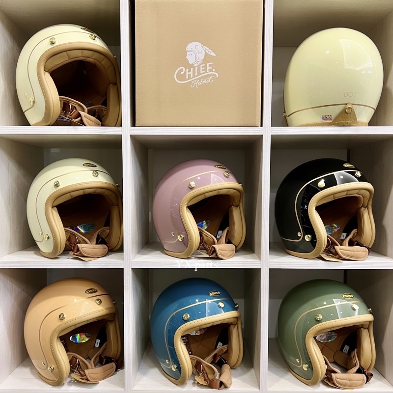 【 酋長Chief Helmet CHARITES 】贈送泡泡鏡片 復古安全帽 3/4安全帽 四分之三安全帽