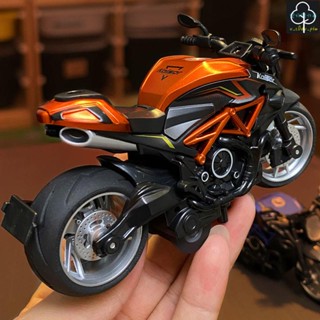 玩具 模型 交通造型玩具 軌道組 模型車男孩聖誕禮物生日禮物 玩具車模擬鐵騎摩托車回力合金車模型燈光聲效賽車3歲男孩