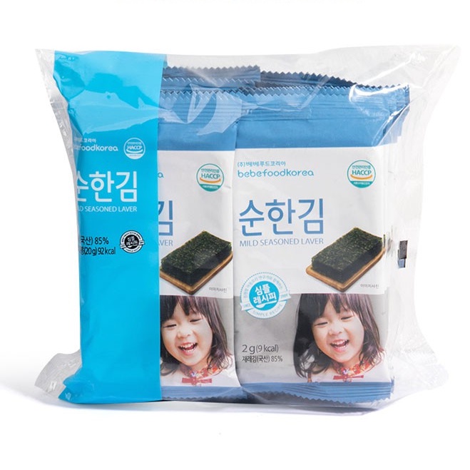 韓國bebefood寶寶福德 寶寶原味海苔(1組10小包)