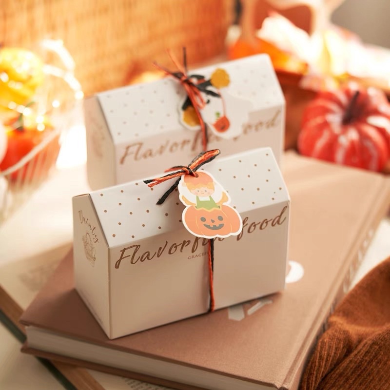 ➰belonging➰ins風房子小盒子 萬聖節糖果包裝 聖誕包裝盒 杏仁船包裝盒 磅蛋糕包裝盒 小禮物盒 太妃糖包裝盒