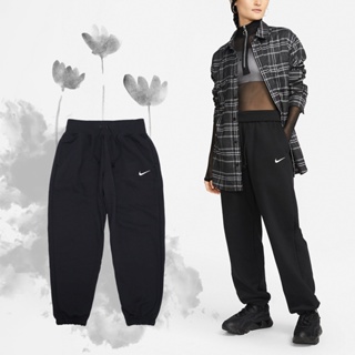 Nike 長褲 Phoenix Fleece 女款 黑 棉褲 寬鬆 高腰 刷毛 直筒 百搭【ACS】DQ5888-010