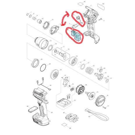 含稅 牧田 MAKITA DTD171衝擊起子機 開關組 140B49-1