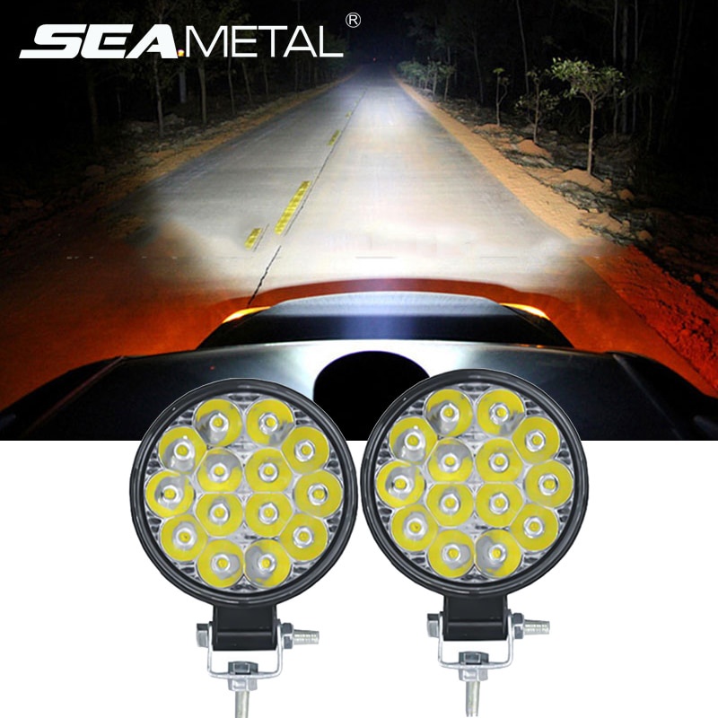 SEAMETAL汽車 LED 工作燈條 12V-24V 48W 6500K SUV 汽車工作燈大燈適用於卡車拖拉機