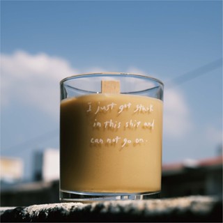 Jeidi接地 GIN DU LAN系列-卡關 甜橙&玫瑰天竺葵 250ml香氛木片蠟燭 臺灣製造 大豆蠟手工蠟燭