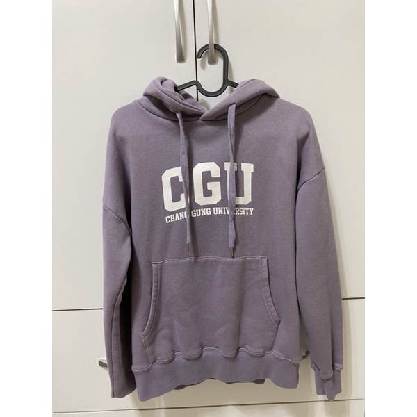 Cgu 大學t 帽t 刷毛 長庚大學 香芋紫 紫色 長袖 上衣