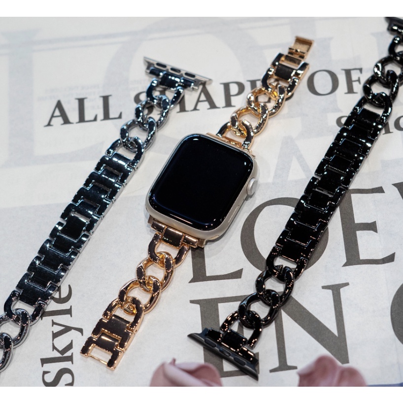 生活旅程】經典金屬釦鍊錶帶 Apple Watch applewatch 錶帶 不鏽鋼錶帶 金屬錶帶 不鏽鋼帶 釦鍊錶帶