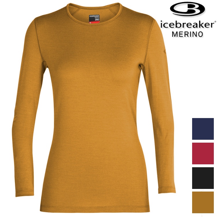 Icebreaker Tech BF260 女款圓領長袖上衣/美麗諾羊毛排汗衣 104387