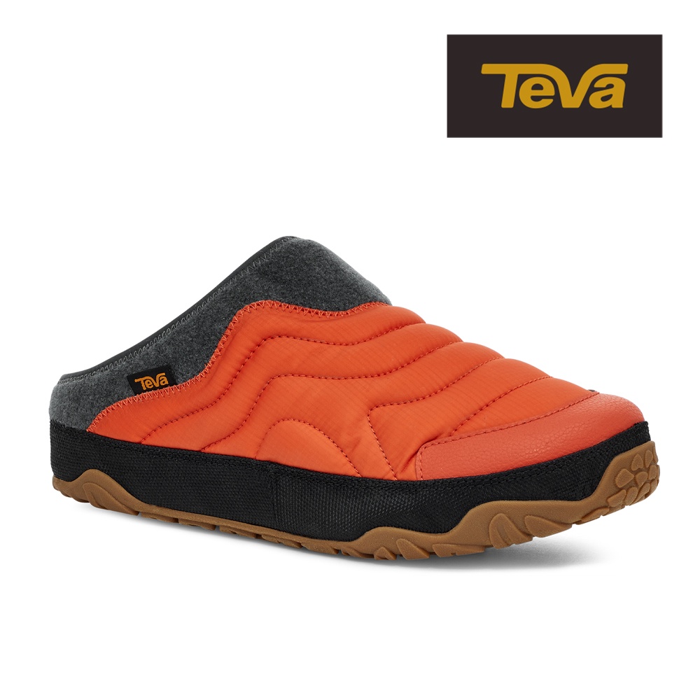 【TEVA】男女中性 ReEmber Terrain 防潑水菠蘿麵包鞋穆勒鞋休閒鞋懶人鞋-金焰橘 (原廠現貨)