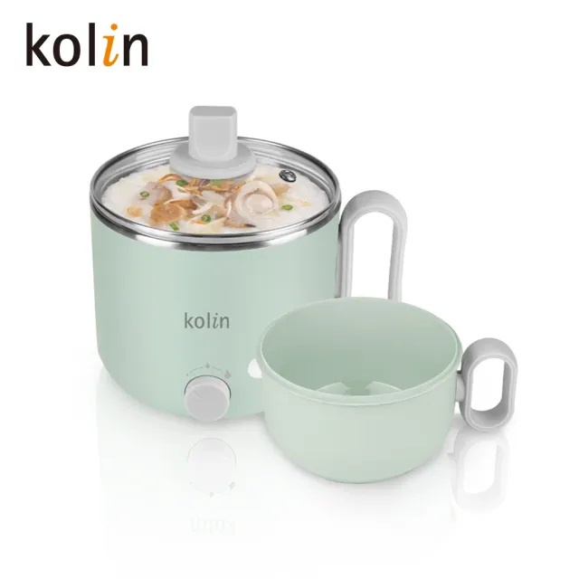 【Kolin 歌林】1.5L多功能美食料理鍋KHL-SD2208薄荷綠/奶油白