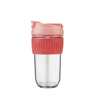 樂扣樂扣清新耐熱玻璃兩用隨行杯/附吸管/500ml/粉(LLG699DPIK)
