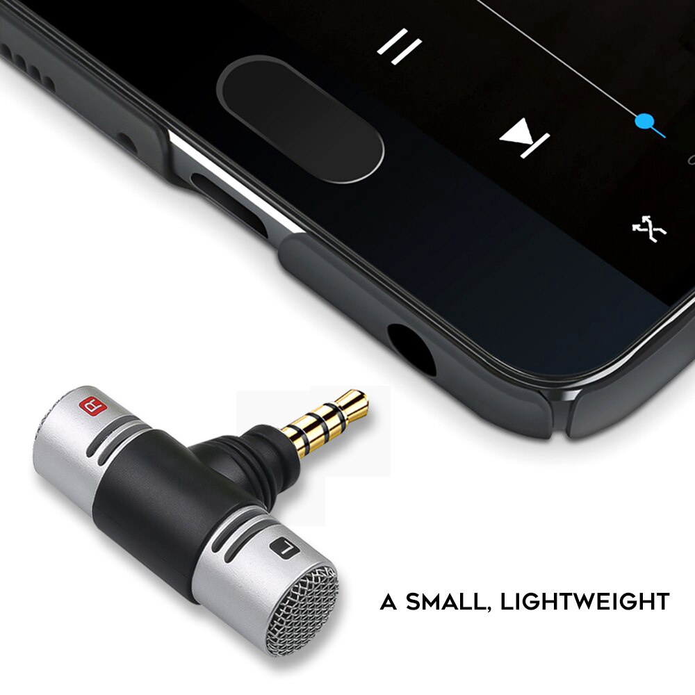 Mini 3.5mm Jack Microphone Support Stereo With Mic