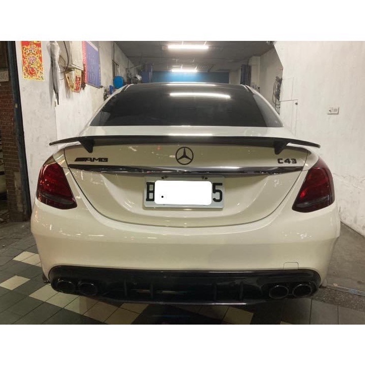 賓士 Benz W205 C205 RT款碳纖維尾翼 C300碳纖尾翼 C43碳纖維鴨尾 C63戰鬥尾翼