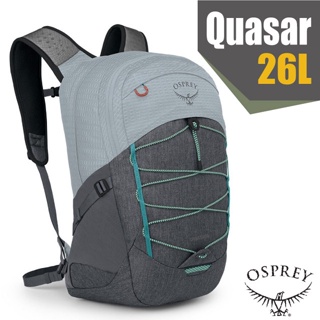 【美國 OSPREY】Quasar 26 專業輕量多功能後背包/雙肩包.日用通勤電腦書包_銀灰/灰