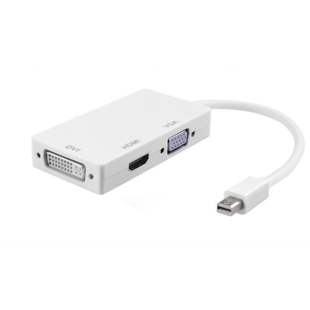 apple mac mini DP(公)轉DVI(母24+5) VGA HDMI display port 一分三轉換器