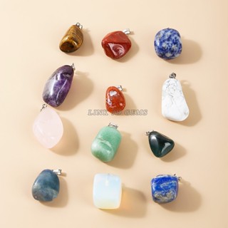 【艾朵拉水晶】【請聊聊確認有無現貨】 天然螢石原石吊墜 多種材質水晶不規則項鏈配件diy飾品