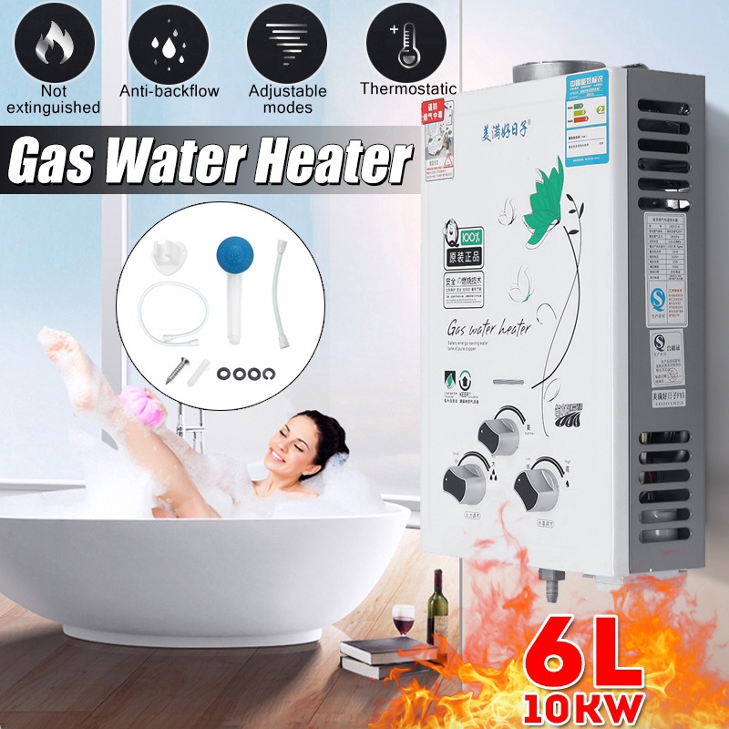 多功能10KW 6L燃氣無罐熱水器壁掛式熱水器溫控器快速加熱熱水淋浴