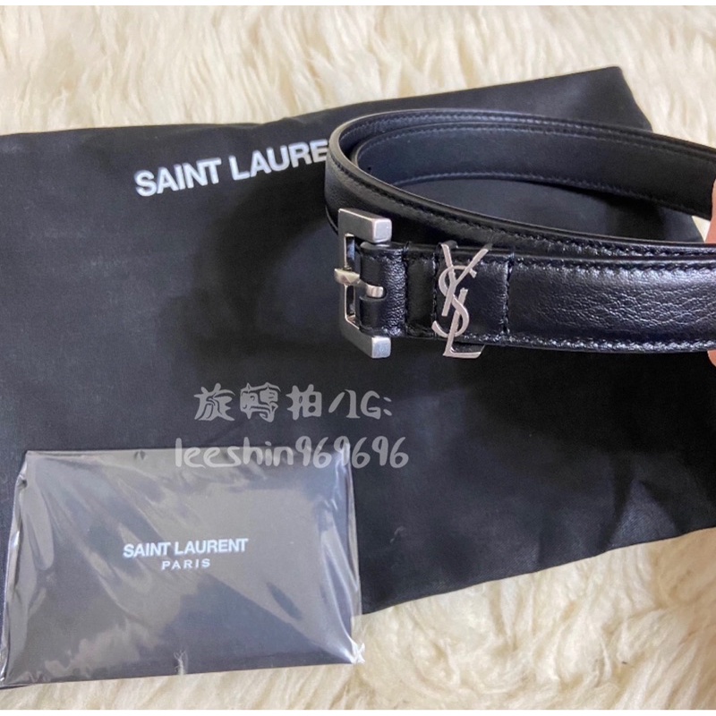 客訂分享-Saint Laurent復古銀2cm皮帶