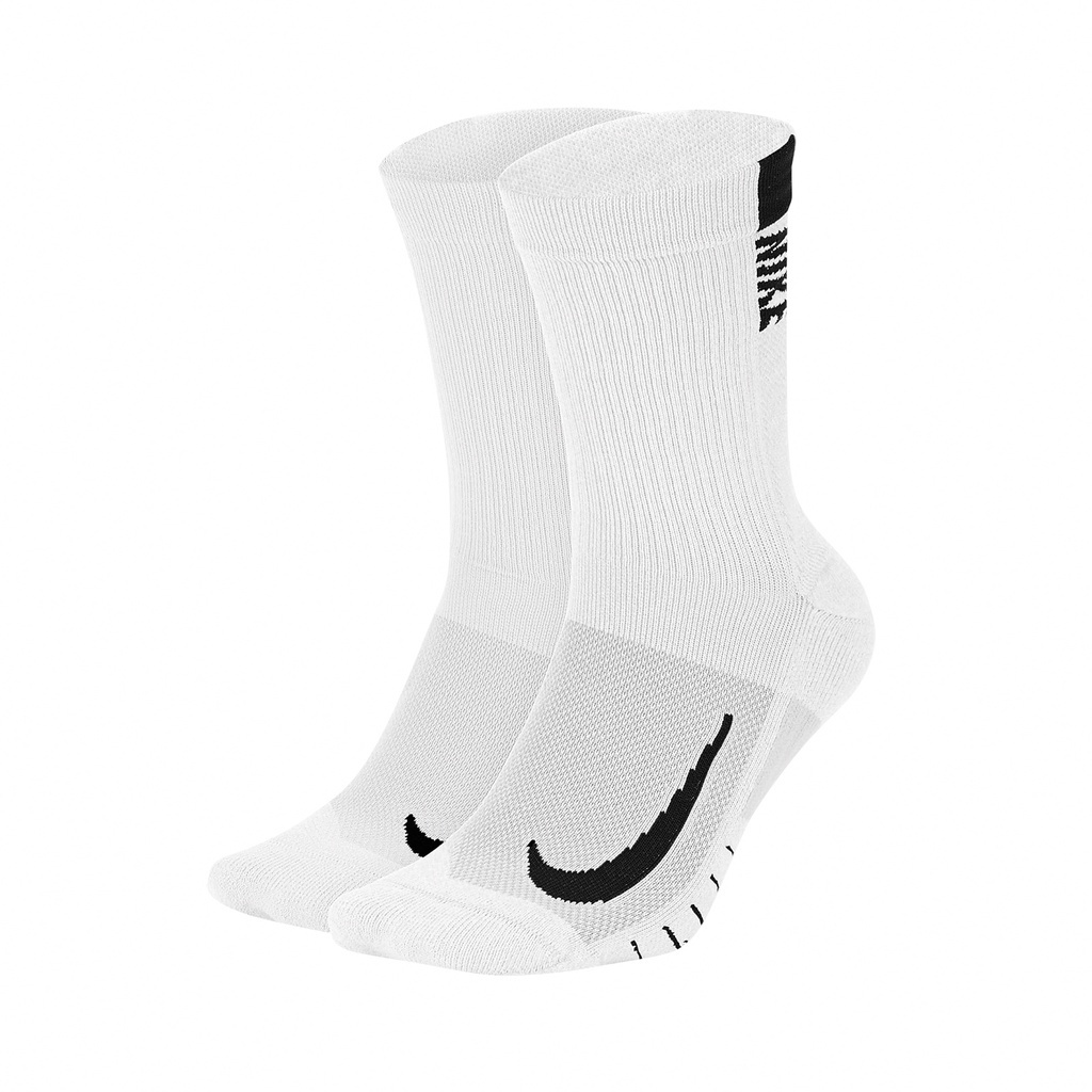 Nike 襪子 Multiplier 男女款 白 長襪 中筒襪 透氣 兩雙入 【ACS】 SX7557-100