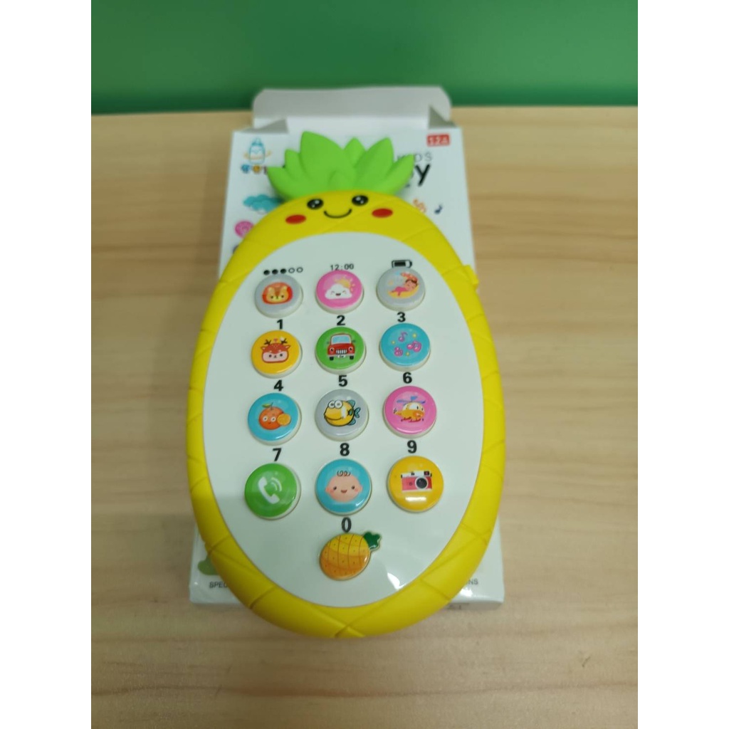 《薇妮玩具》嬰兒手機 變臉 音樂手機 音樂 鳳梨音樂 嬰兒玩具 兒童手機 兒歌 兒童玩具 12-2779（直：99元）