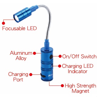 可彎工作燈 (充電式)5W 可彎式蛇管 TUF-9007手電筒 維修燈露營燈LED燈