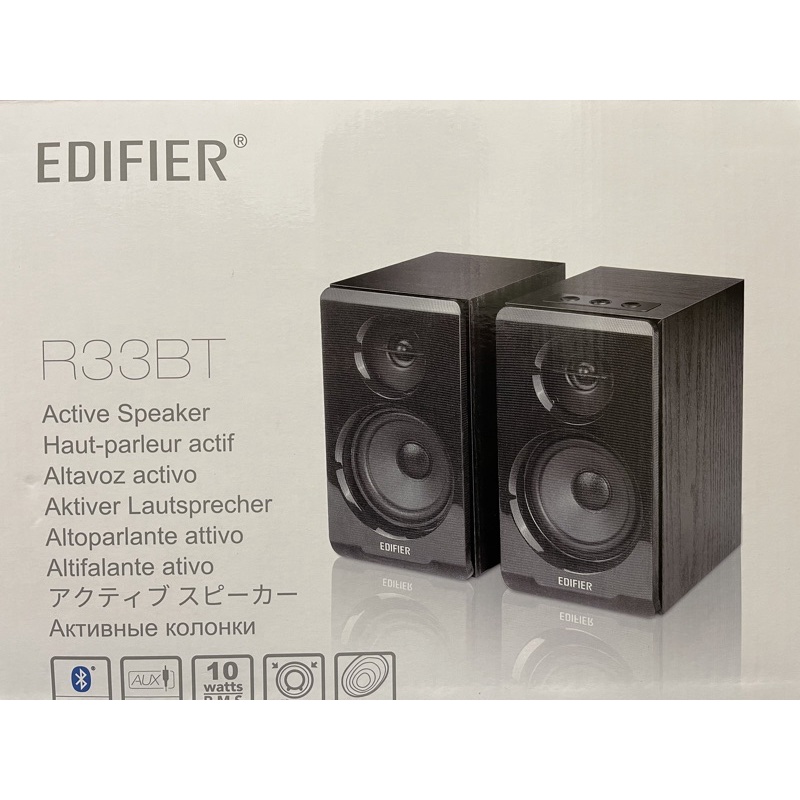 Edifier 漫步者 R33BT 藍牙喇叭 兩件式 10W 黑色 主動式喇叭 喇叭 2手極新 二手