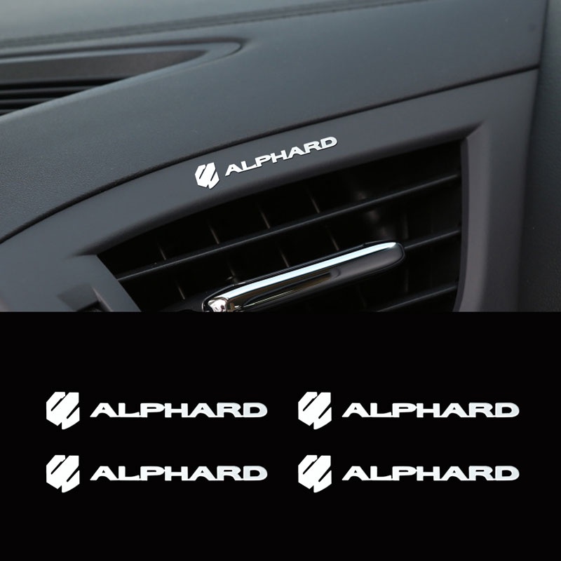 汽車造型 3D ABS 字母徽標貼紙車身側擋擋泥板後尾後行李箱貼花裝飾, 用於豐田 Alphard 行政休息室標誌