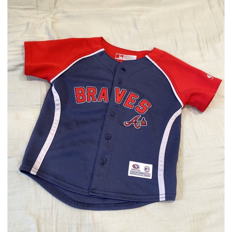 美國職棒大聯盟MLB勇士隊兒童4T棒球衣