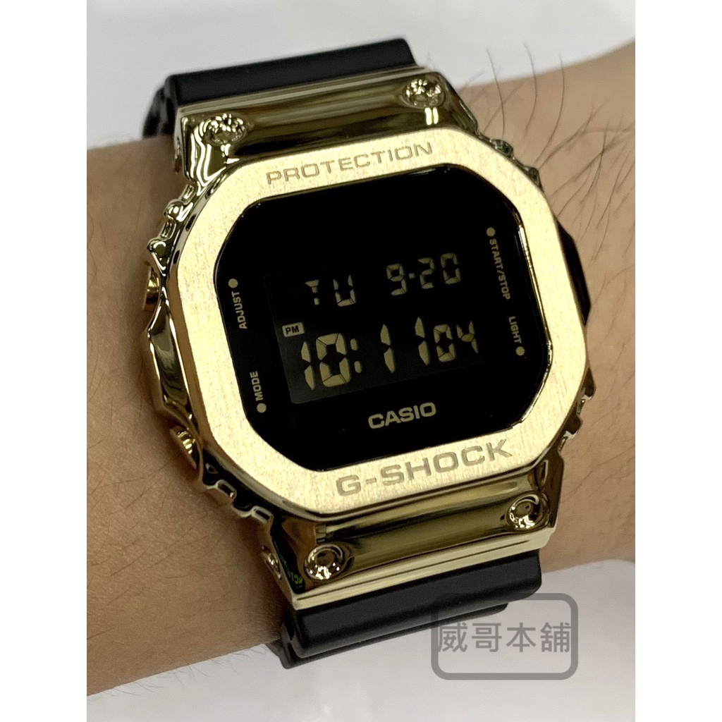 【威哥本舖】Casio台灣原廠公司貨 G-Shock GM-5600G-9 高貴奢華 經典黑金電子錶 GM-5600G