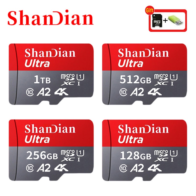 2022 新款 Micro SD 卡 128GB 256GB 512GB 1TB 10 高速 TF 存儲卡,適用於手機攝