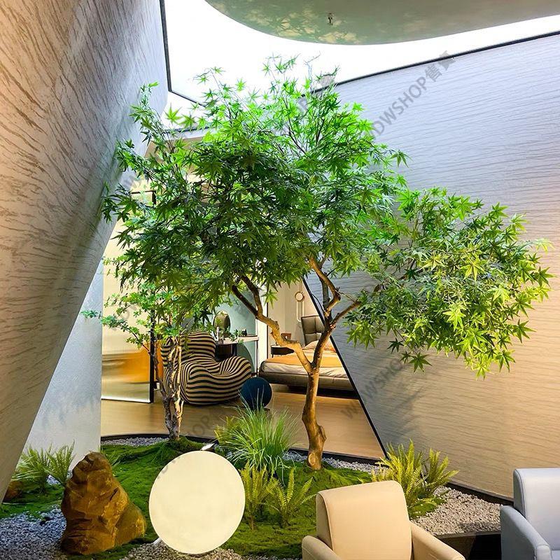 宅配免運費!含稅可開發票!仿真青楓樹楓葉樹大型綠植室內設計裝飾假樹櫥窗造景紅楓樹雞爪槭