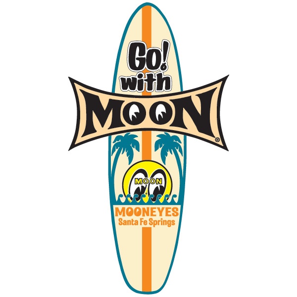 MOONEYES DM147 Go! with MOON Surfboard 貼紙 車貼 安全帽貼 (1入) 化學原宿