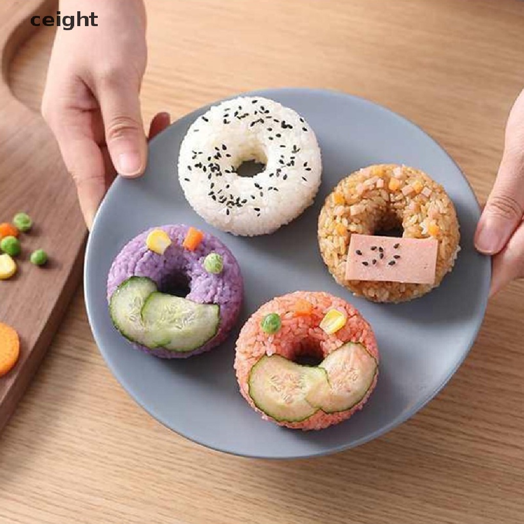 [ceight] 2pcs 創意壽司甜甜圈造型器飯糰模具家用不粘米模具 VN