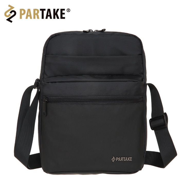 PARTAKE 斜背包 側背包 PT21-E6-63BK 黑色 灰色 A4文件可