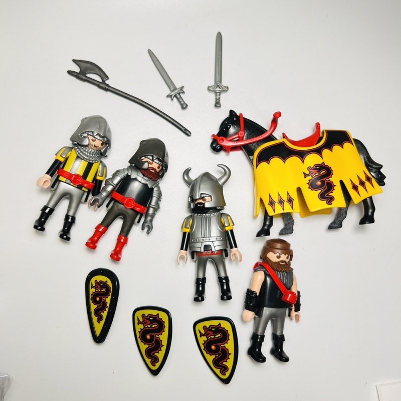 整組leon保留⛔絕版 摩比人 蛇騎士 playmobil 戰士 馬 騎士 盾牌 5805 4441出清 拆售