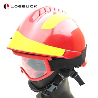 LOEBUCK F2 救援頭盔消防員應急頭盔防火頭盔帶護目鏡 通過BSMI商檢局認證字號R63011