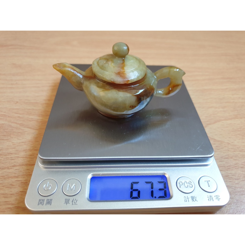 天然玉石玉壺手把件掌中壺青黃玉小玉壺袖珍迷你小玉壺玉石把玩件手把件擺飾品工藝品精雕藝品玲瓏精緻收藏玉壺茶壺小擺件