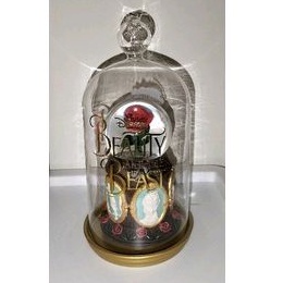 迪士尼美女與野獸玫瑰盅音樂鈴&amp;玻璃罩