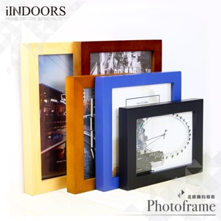 iINDOORS 北歐簡約實木相框 五色任選 尺寸任選 臺中現貨 免釘牆 送科技黏土 原木畫框 照片 證書 婚禮佈置