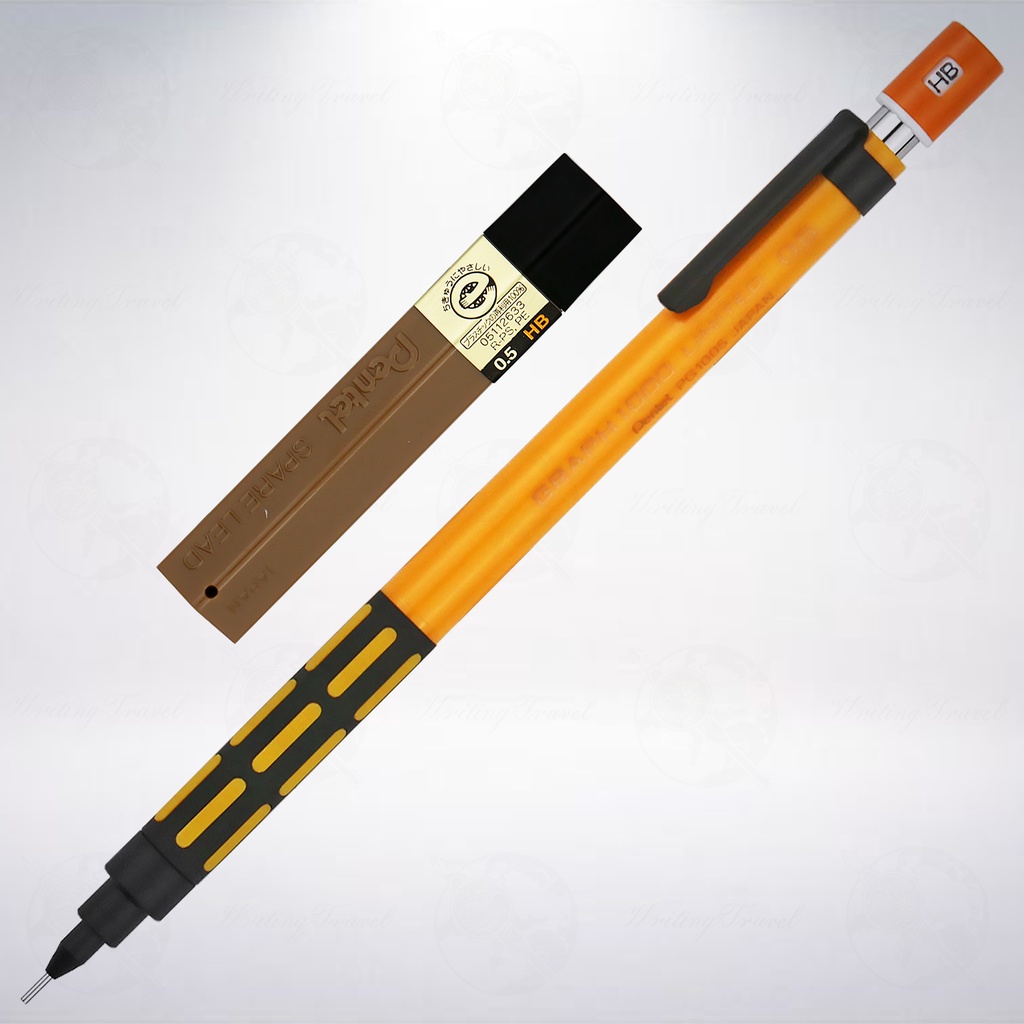 絕版! 日本 Pentel GRAPH 1000 RingLeaf 聯名款製圖自動鉛筆: 黃色