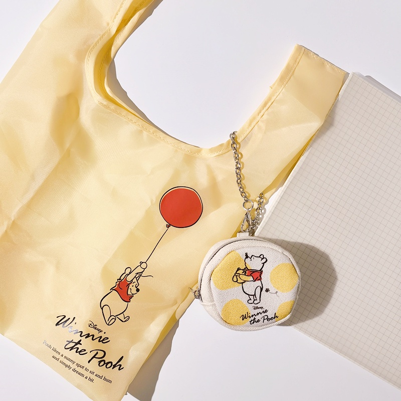 日本雜誌附錄 小熊維尼 手提袋 手提包 手拎包 購物袋 收納包 吊飾 耳機收納包 B20915