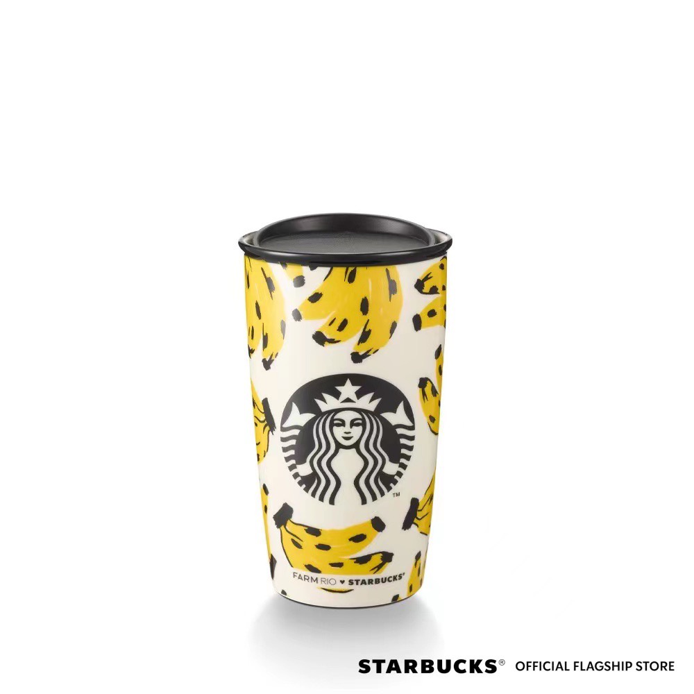 Starbucks官方正品！菲律賓星巴克杯子2022RARM RIO聯名款香蕉雙層馬克杯果汁珍奶茶奶昔水咖啡杯355ml
