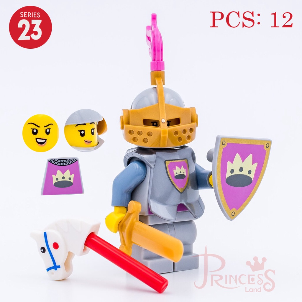 公主樂糕殿 LEGO 樂高 71034 23代 11號 人偶包 黃色城堡騎士 小木馬 騎士 col23-11