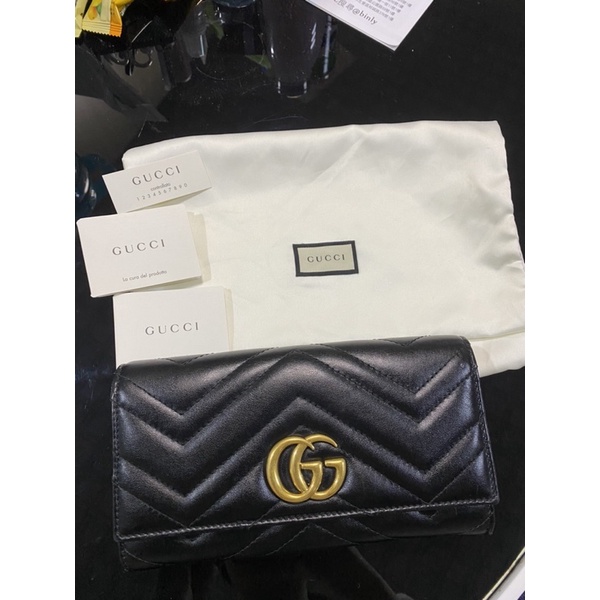 Gucci 長夾 馬夢 Marmont 二手