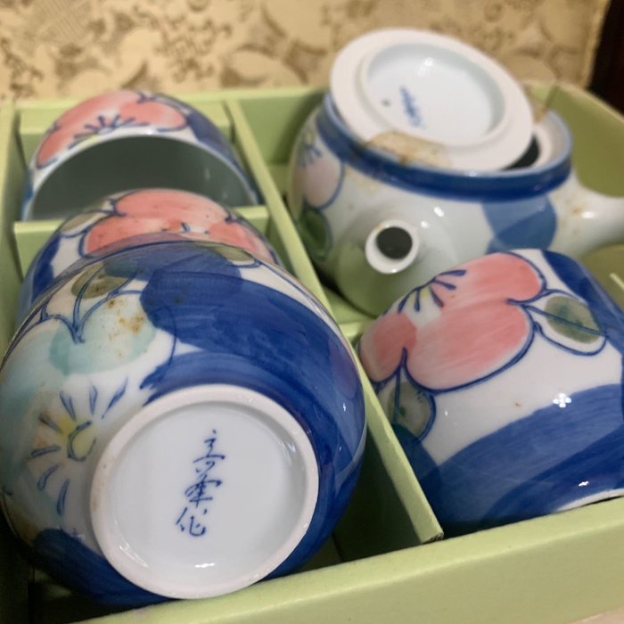 全新 早期 日本製 有田燒 ARITA 茶具組 1壺5杯